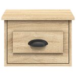 vidaXL Table de chevet murale chêne sonoma 41 5x36x28 cm