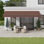 vidaXL Auvent rétractable automatique marron 600x350 cm