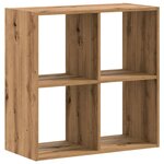 vidaXL Bibliothèque chêne artisanal 68 5x32x68 5 cm bois d'ingénierie