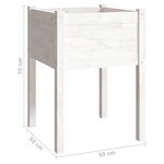 vidaXL Jardinière Blanc 50x50x70 cm Bois de pin massif
