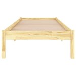 vidaXL Cadre de lit bois massif 75x190 cm petit simple