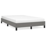 vidaXL Cadre de lit gris foncé 120x190 cm tissu