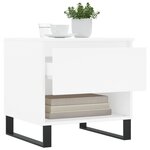vidaXL Table basse blanc 50x46x50 cm bois d’ingénierie