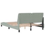 vidaXL Cadre de lit sans matelas gris clair 120x200 cm velours