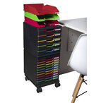 Set À Roulettes Pour Modulos Roller Set Office - Noir - Exacompta