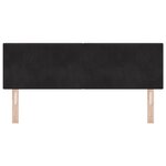 Tête de lit vidaXL Boutonnée en Velours Noir 160 cm