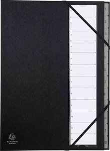 Trieur Ordonator, A4, 12 compartiments, noir EXACOMPTA