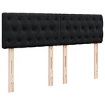vidaXL Sommier à lattes de lit et matelas Noir 160x200 cm Velours