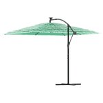 vidaXL Parasol de jardin avec mât en acier vert 290x290x238 cm