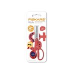 Ciseau classic Enfant 13cm pour GAUCHER bout rond Rouge FISKARS