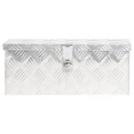 vidaXL Boîte de rangement Argenté 50x15x20 5 cm Aluminium