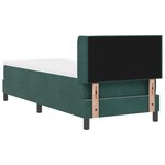 lit box spring vidaXL avec matelas vert foncé 80x200 cm en velours