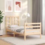 vidaXL Cadre de lit sans matelas bois de pin massif