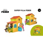 Super Villa FEBER - Grande Maison Enfant avec table et bancs - Maison Colorée