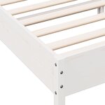 vidaXL Cadre de lit sans matelas blanc 90x190 cm bois de pin massif