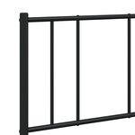 vidaXL Cadre de lit métal sans matelas et tête de lit noir 160x200 cm