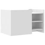 vidaXL Table basse blanc 80x50x50 cm bois d'ingénierie