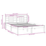 vidaXL Cadre de lit sans matelas blanc 120x200 cm bois massif