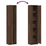 vidaXL Buffet haut LED chêne brun 41 5x32 5x200 cm bois d’ingénierie