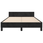 vidaXL Cadre de lit avec tête de lit noir 120x190 cm velours