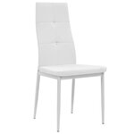 vidaXL Chaises à manger lot de 2 blanc similicuir