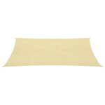 vidaXL Voile d'ombrage 160 g/m² Beige 3x4 5 m PEHD