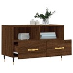 vidaXL Meuble TV Chêne marron 80x36x50 cm Bois d'ingénierie