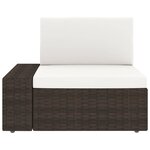 vidaXL Salon de jardin 9 Pièces avec coussins Marron Résine tressée