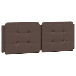 vidaXL Coussin de tête de lit marron 120 cm similicuir