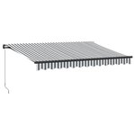 vidaXL Auvent manuel rétractable avec LED anthracite blanc 350x250 cm