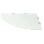 vidaXL Étagère de coin avec supports chromés Verre Blanc 45 x 45 cm