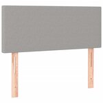 vidaXL Sommier à lattes de lit avec matelas et LED Gris clair 80x200cm