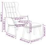 vidaXL Chaise de relaxation avec repose-pied Gris foncé Tissu