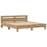 vidaXL Cadre de lit en bois d'ingénierie Chêne d'artisan 180 x 200 cm