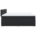 vidaXL Sommier à lattes de lit avec matelas Noir 200x200 cm Similicuir