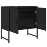 vidaXL Armoire lavabo de salle de bain noir 60x33x60 cm