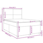 vidaXL Sommier à lattes de lit avec matelas Crème 140x200 cm Tissu