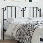 vidaXL Tête de lit métal noir 135 cm