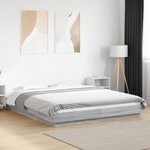 vidaXL Cadre de lit sans matelas sonoma gris 160x200 cm