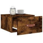 vidaXL Tables de chevet murales 2 Pièces chêne fumé 35x35x20 cm