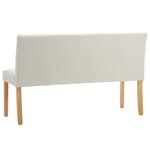 vidaXL Banc 140 cm Crème Velours