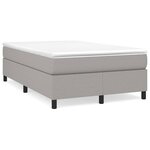 vidaXL Cadre de lit sans matelas gris clair 120x200 cm tissu