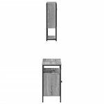 vidaXL Ensemble de meubles de salle de bain 2 Pièces Sonoma gris