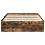 vidaXL Cadre de lit sans matelas chêne fumé 140x200 cm