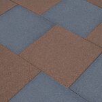 vidaXL Carreaux de protection antichoc 18Pièces Caoutchouc 50x50x3cm Gris