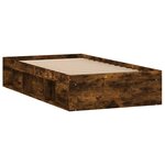 vidaXL Cadre de lit chêne fumé 100x200 cm