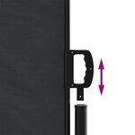vidaXL Auvent latéral rétractable noir 180x600 cm