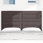vidaXL Tête de lit LED Design Lignes Marron foncé 72 cm Tissu