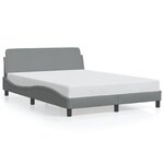 vidaXL Cadre de lit sans matelas gris clair 120x200 cm tissu