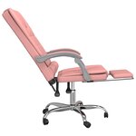 Fauteuil de massage inclinable de bureau informatique étude Rose similicuir rose 02_0025390